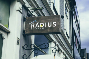 Radius sign designed by Kristi Simmons