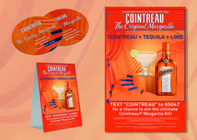 Cointreau the original margarita coasters designed by Kristi Simmons.
