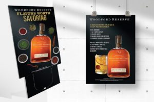 Woodford Reserve counter cards designed by Kristi Simmons.