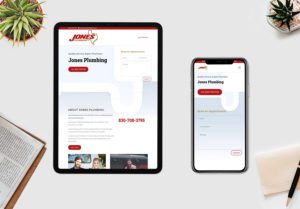 Plumbing website for Jones Plumbing in New Braunfels